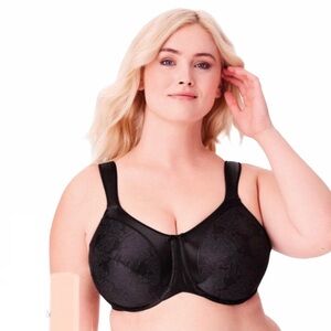 Bali Satin Tracings Underwire Minimizer Bra NWT
